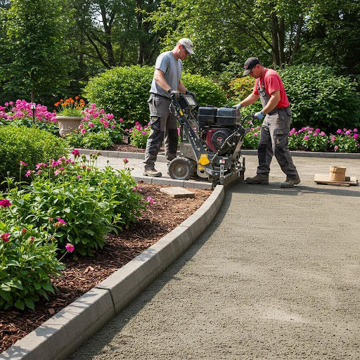 Concrete curbing example