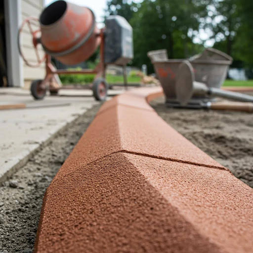 Concrete curbing example