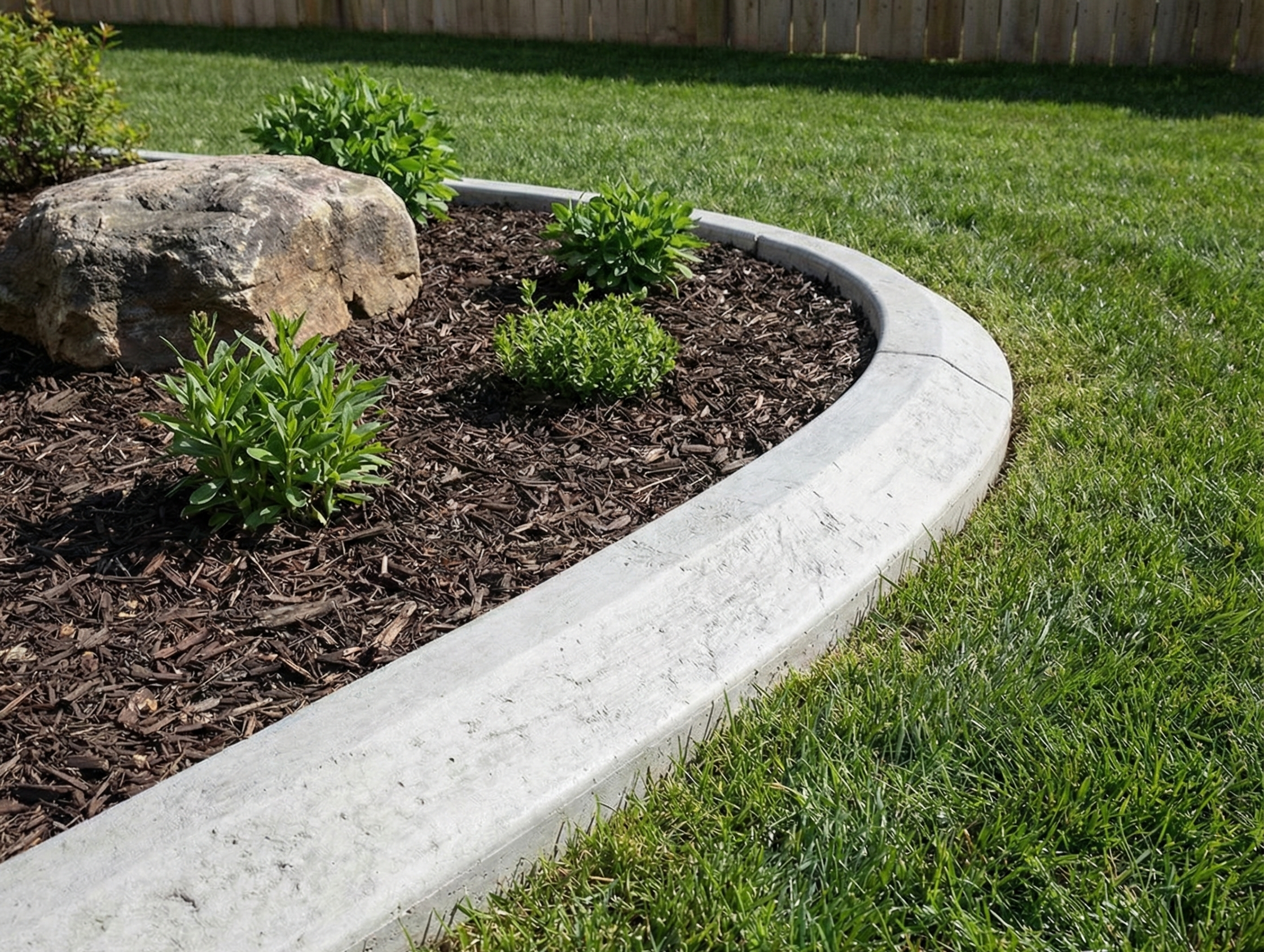 Slant vs Mower-style curbing