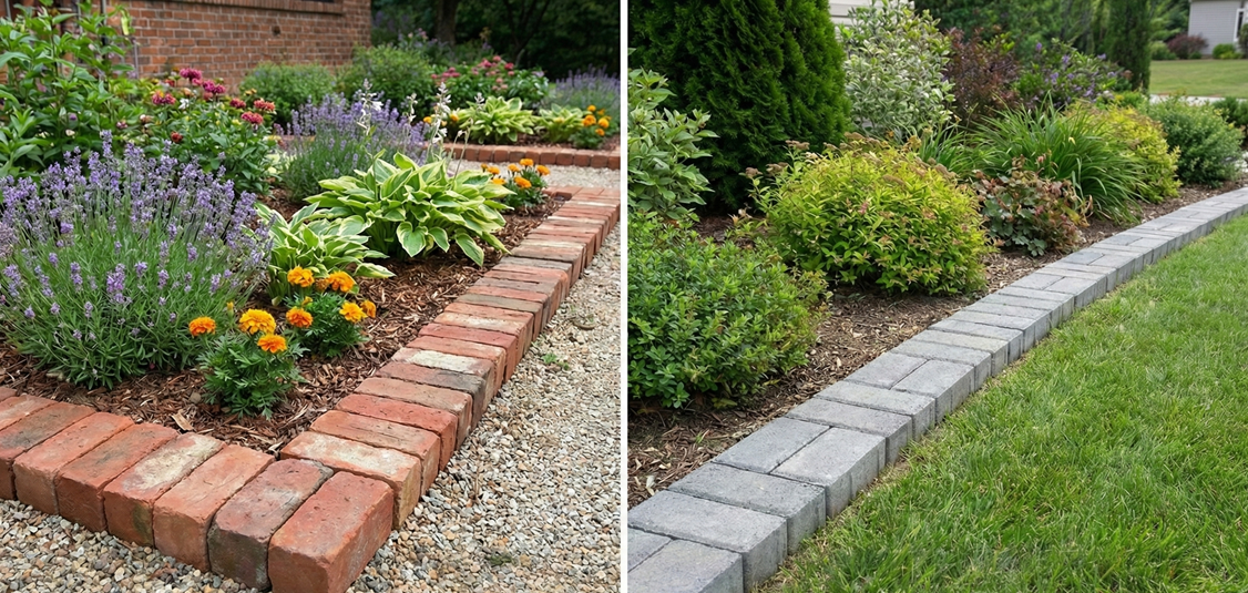 Clay and concrete paver bricks