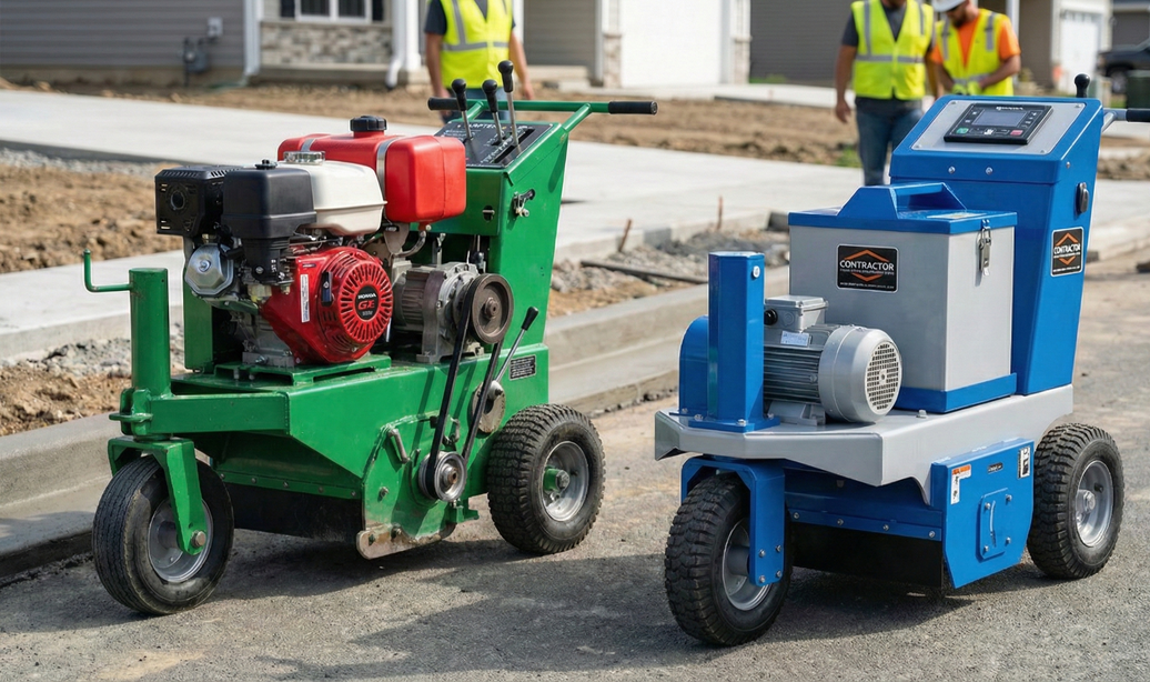ROI comparison for gas vs electric curbing machines