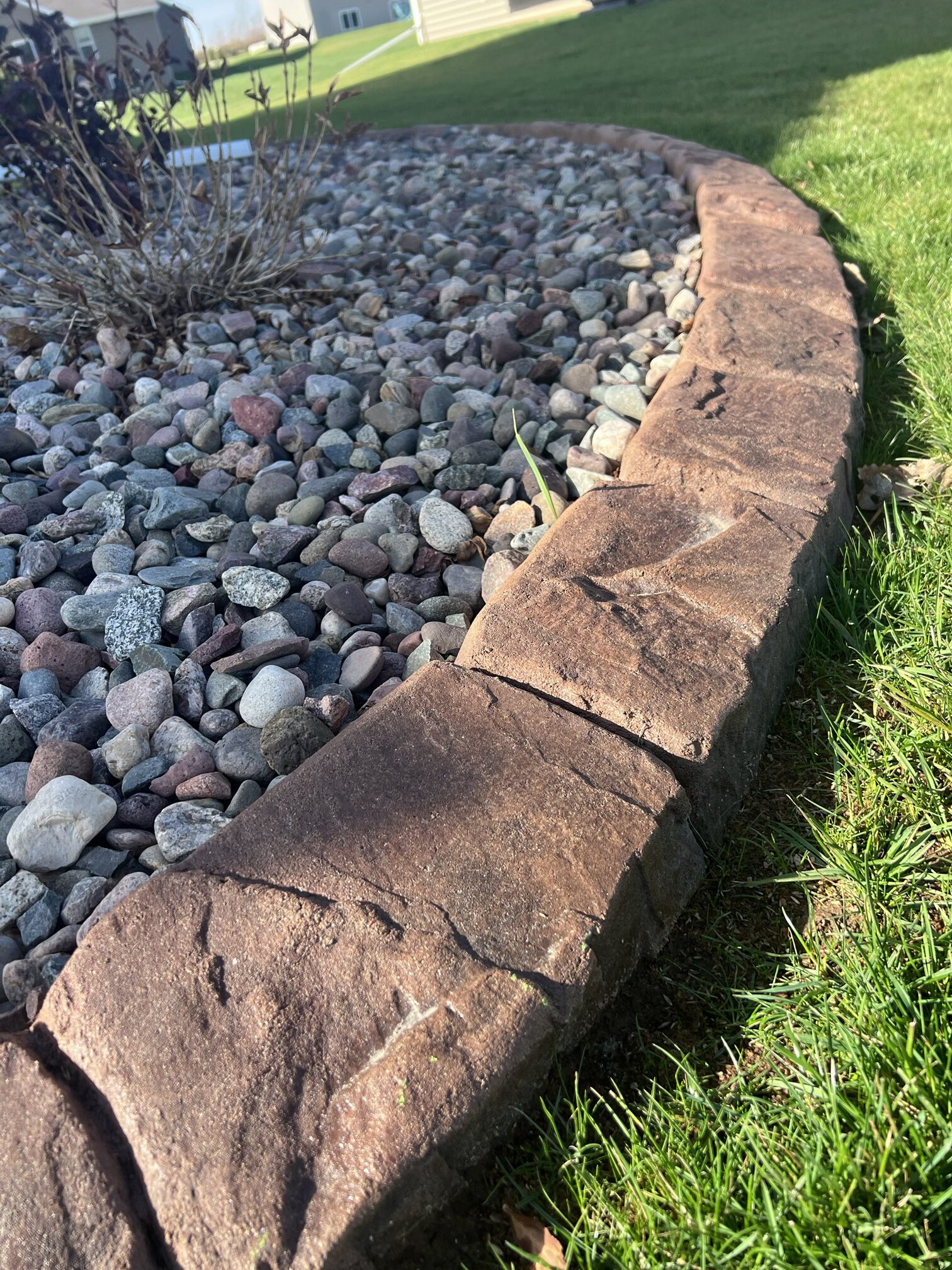 Concrete curbing alternative to brick